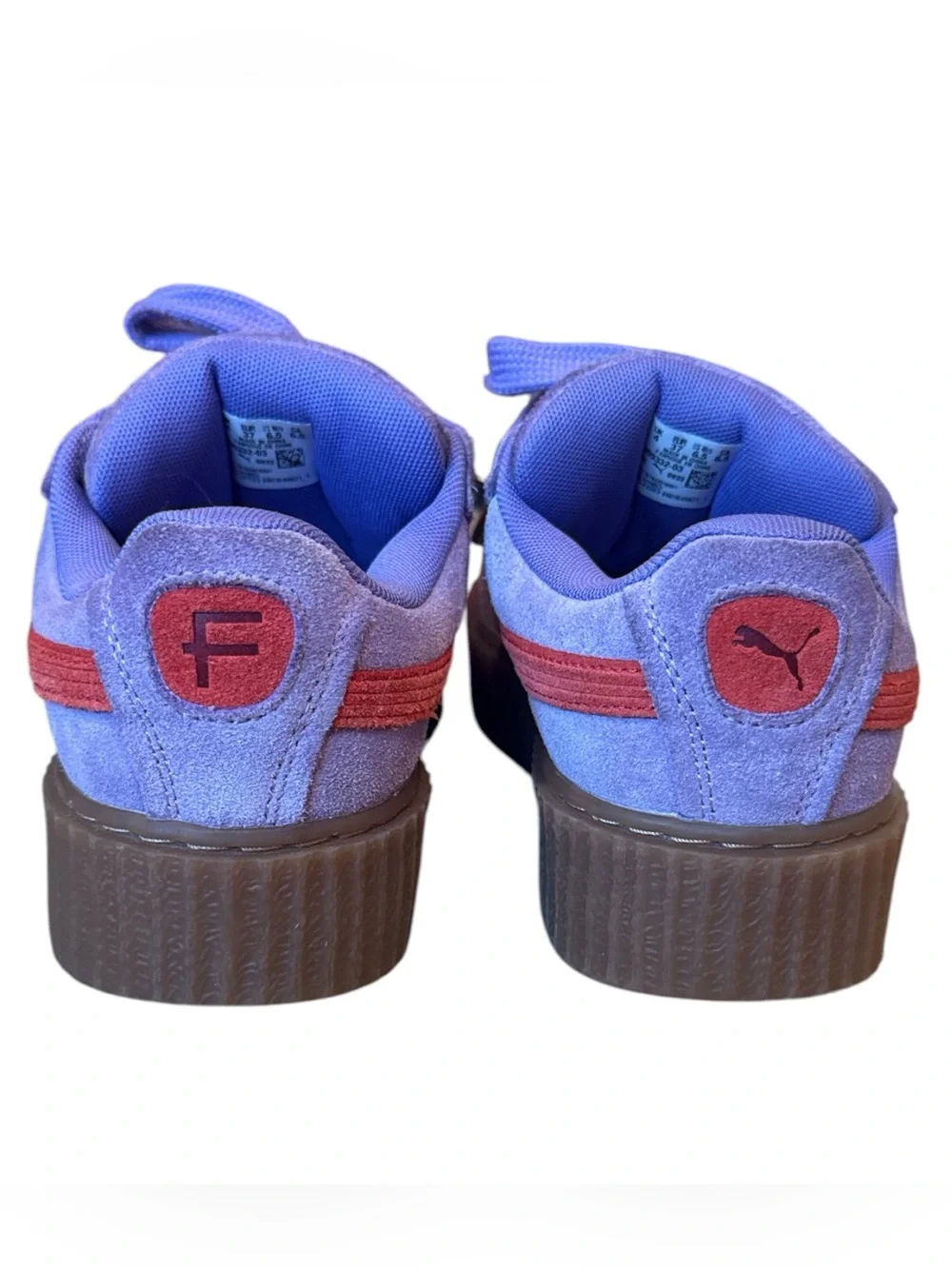 PUMA x Fenty by Rihanna Womens Sneakers Creeper Phatty Lavender Burnt Red Sz 6.5